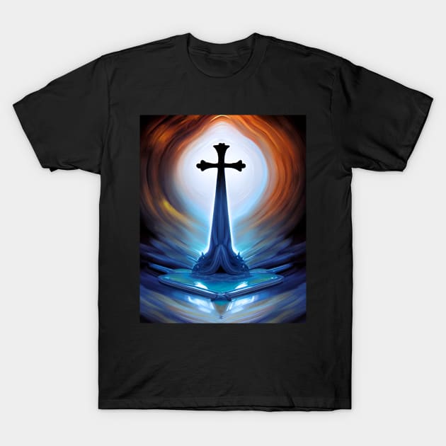 A.I. Art Cross T-Shirt T-Shirt by SeththeWelsh